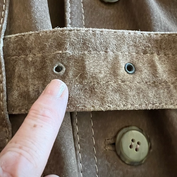 Men’s vintage suede leather coat - size 40 - Picture 14 of 15